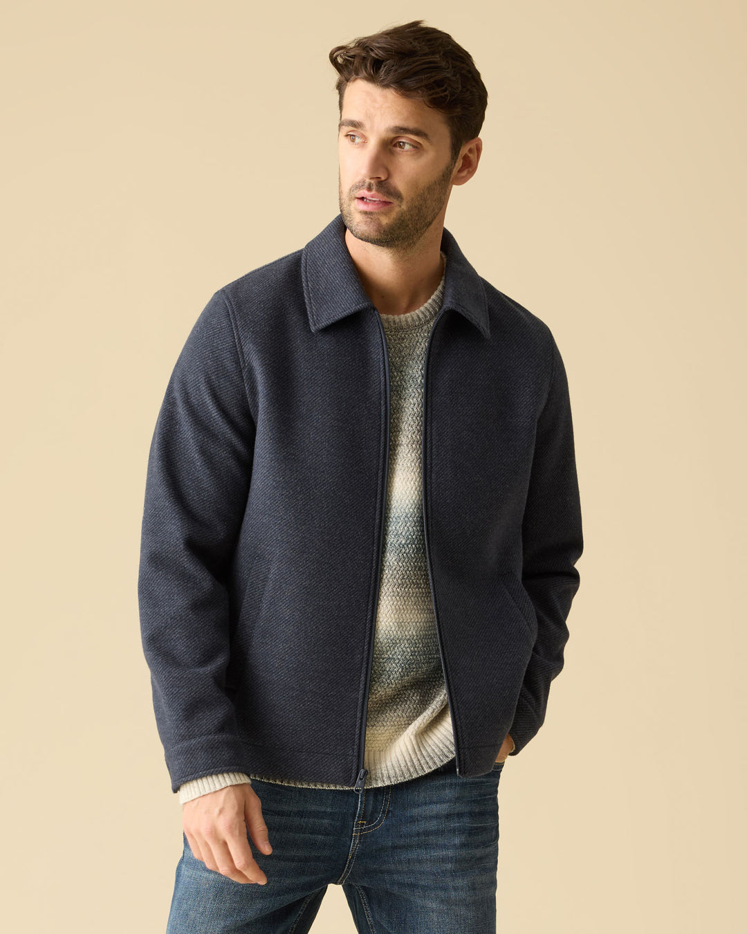 GILBERT BRUSHED TWILL JACKET