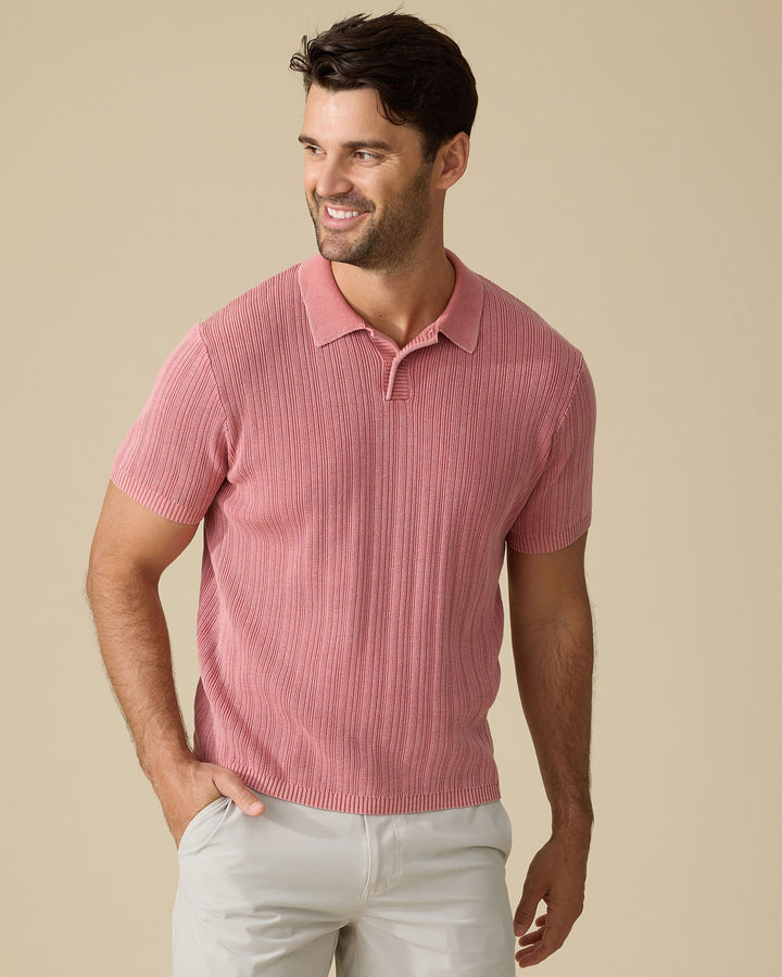 A250 GAFFNEY VINTAGE WASHED SWEATER POLO