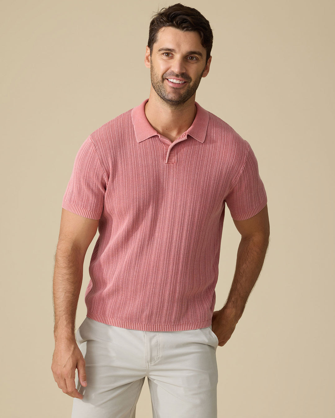 A250 GAFFNEY VINTAGE WASHED SWEATER POLO