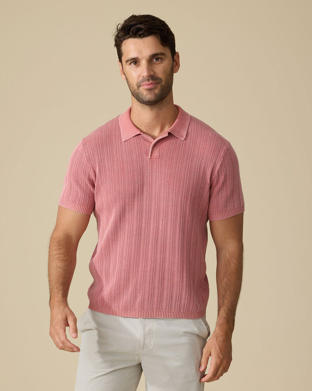 A250 GAFFNEY VINTAGE WASHED SWEATER POLO