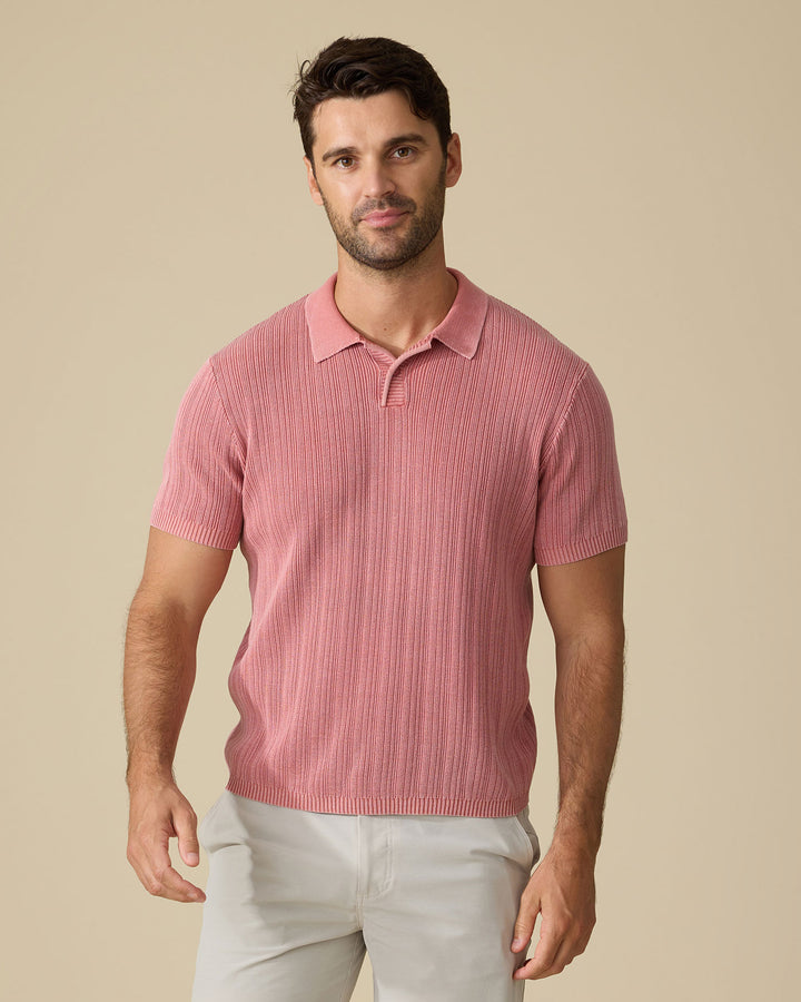A250 GAFFNEY VINTAGE WASHED SWEATER POLO
