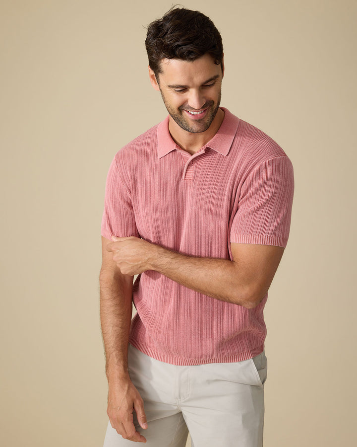 A250 GAFFNEY VINTAGE WASHED SWEATER POLO