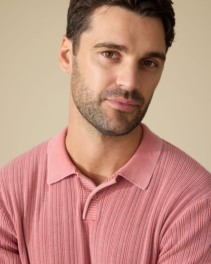 A250 GAFFNEY VINTAGE WASHED SWEATER POLO