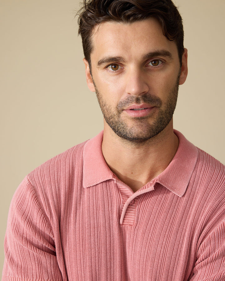A250 GAFFNEY VINTAGE WASHED SWEATER POLO