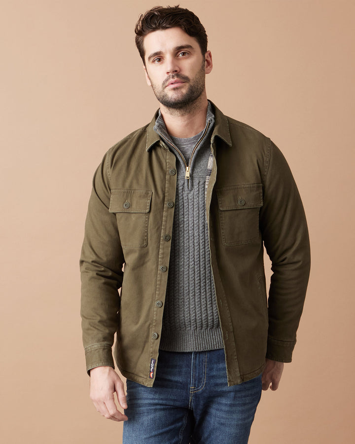 WOODLAND MERINO WOOL 1/4-ZIP SWEATER