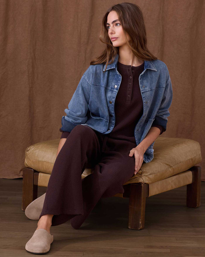 ROSLYN STRETCH DENIM SHIRT JACKET