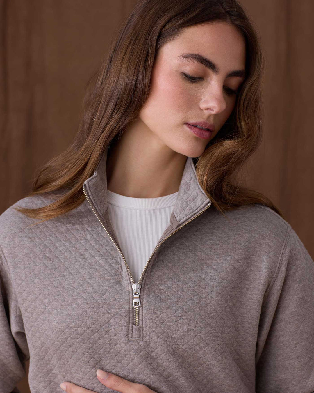 WOMEN'S BRADNER SUPER SOFT QUILTED 1/4-ZIP
