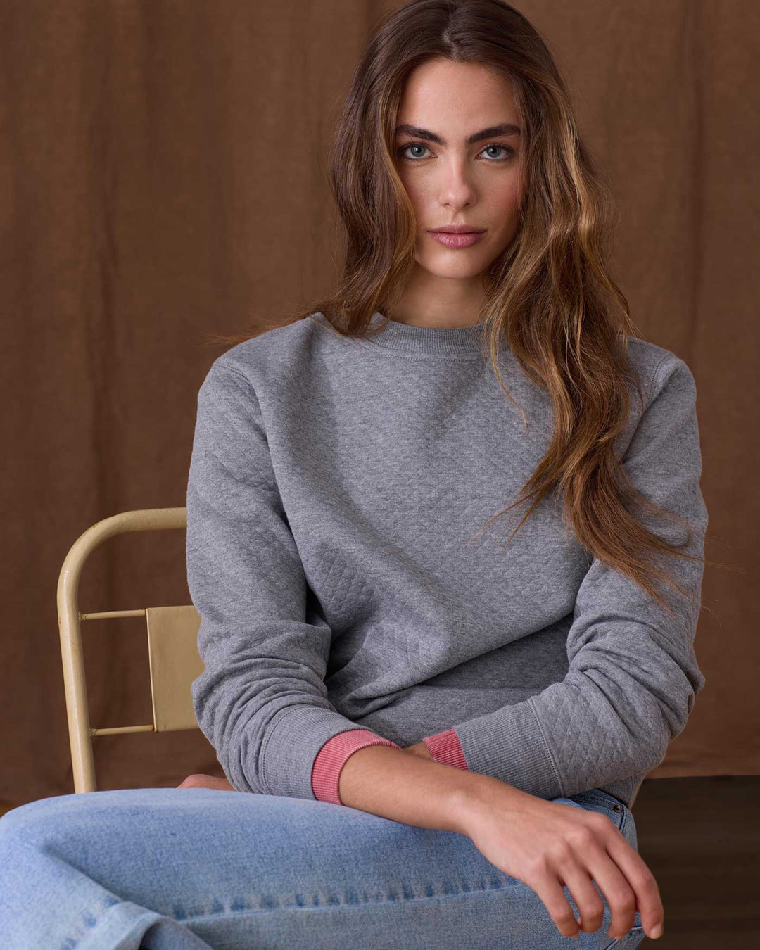 WOMEN'S BRADNER SUPER SOFT QUILTED CREWNECK