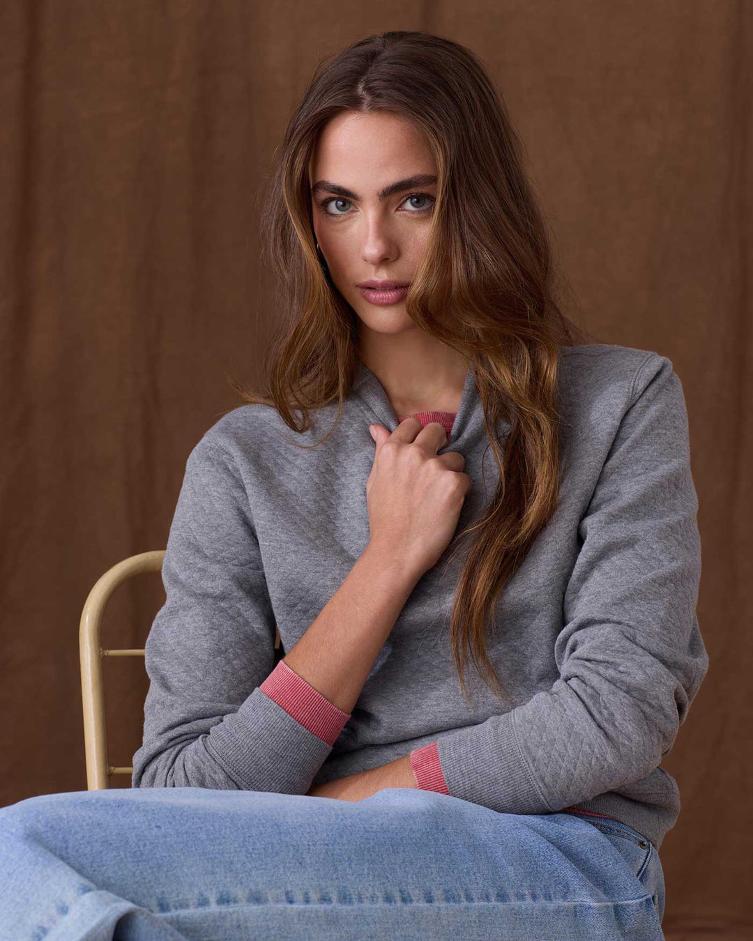 WOMEN'S BRADNER SUPER SOFT QUILTED CREWNECK
