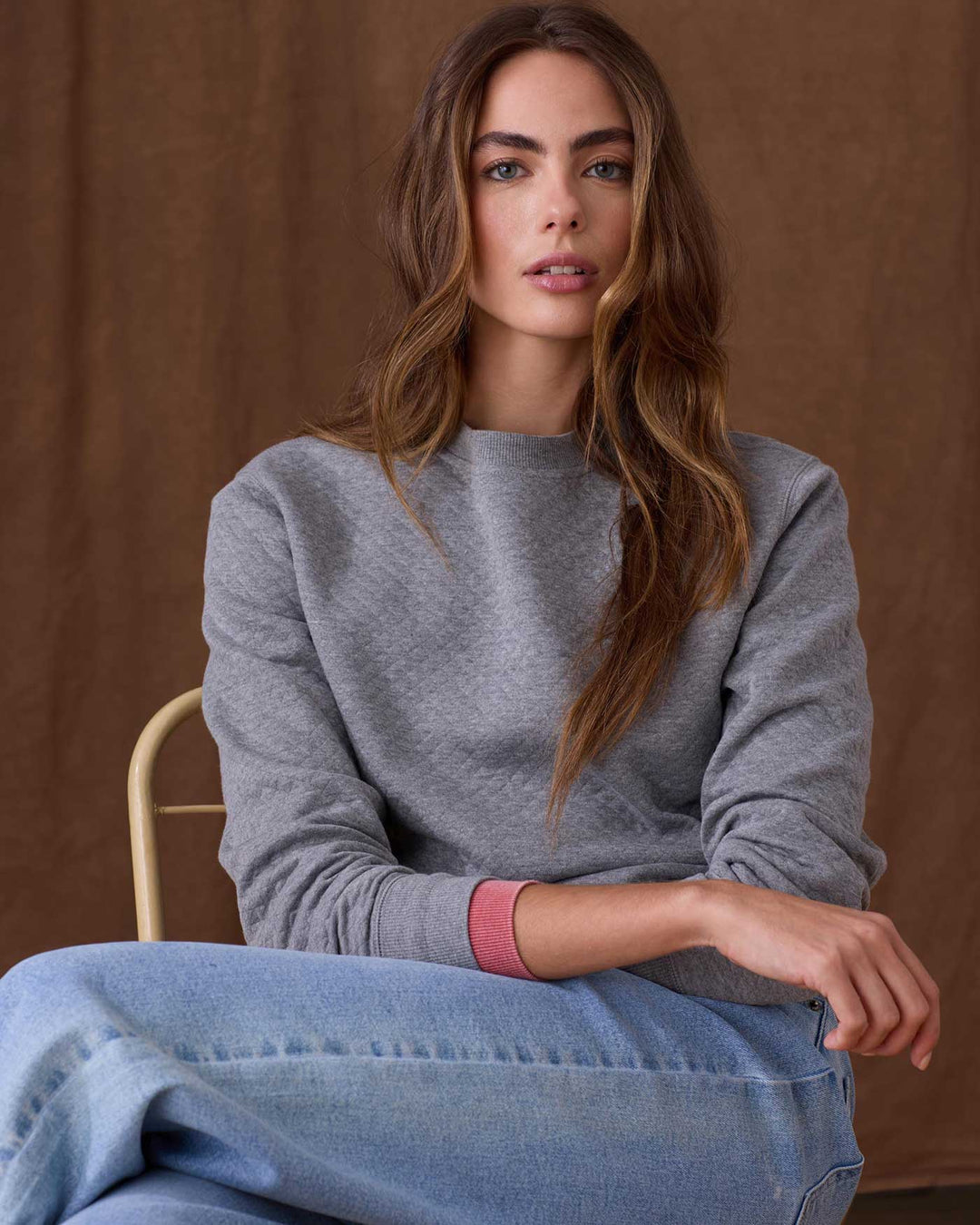WOMEN'S BRADNER SUPER SOFT QUILTED CREWNECK