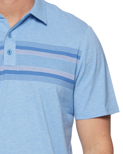 SHIELD CHEST STRIPE PERFORMANCE POLO