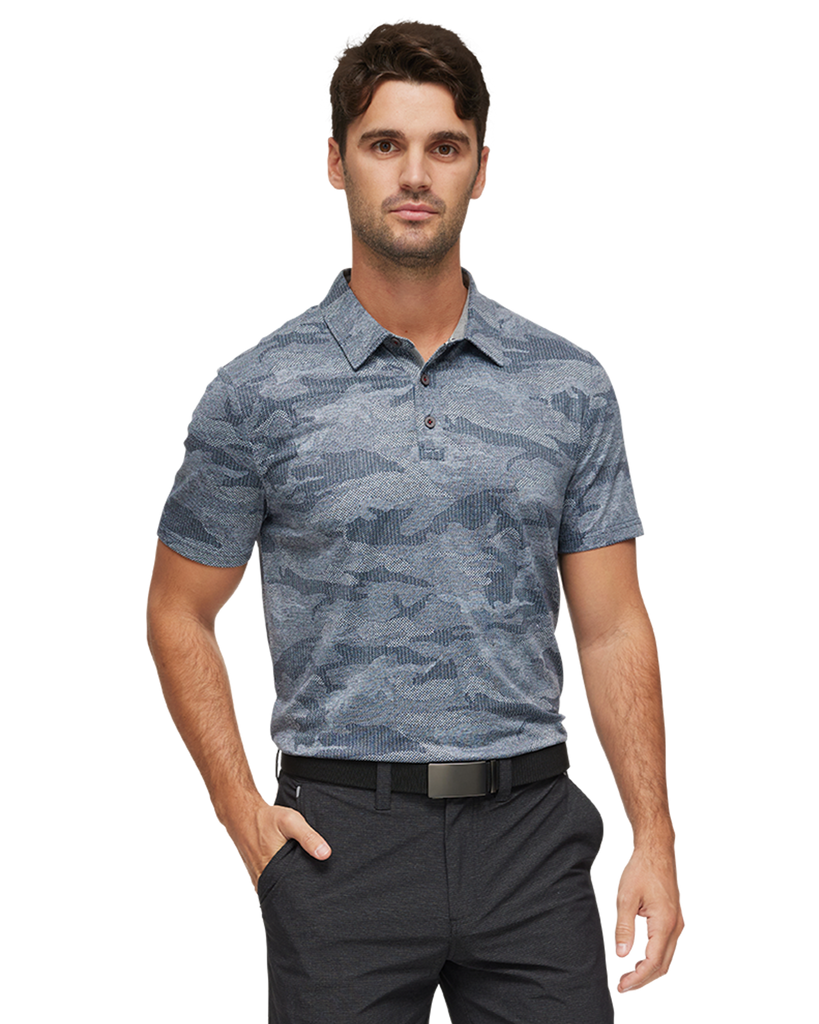 BRIEFING GOLF MS CAMO PRINT POLO（NAVY／M） Camo Print Polo – Golf Team Products