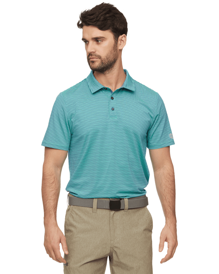 NAPLES STRIPED PERFORMANCE POLO