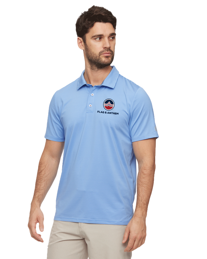 KB TOUR COLLECTION NAPLES STRIPED PERFORMANCE POLO