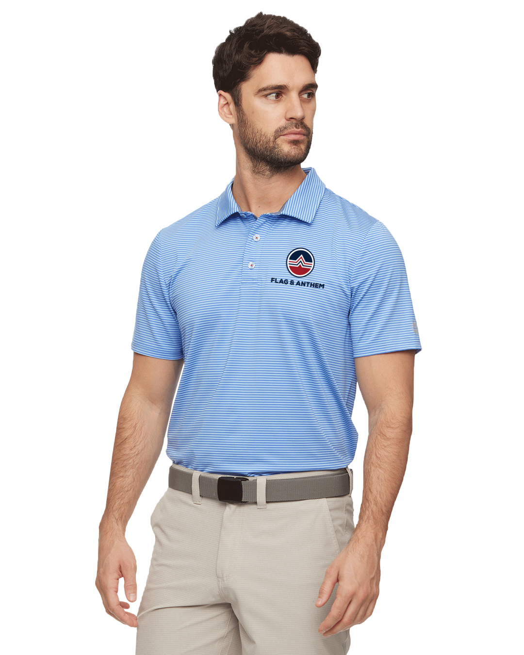 KB TOUR COLLECTION NAPLES STRIPED PERFORMANCE POLO