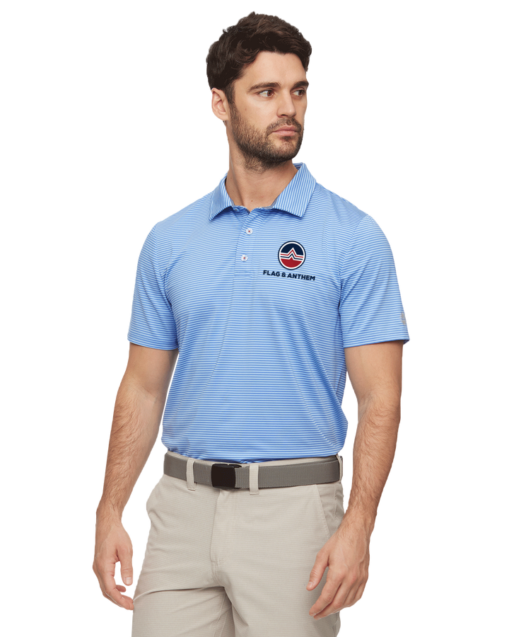 KB TOUR COLLECTION NAPLES STRIPED PERFORMANCE POLO