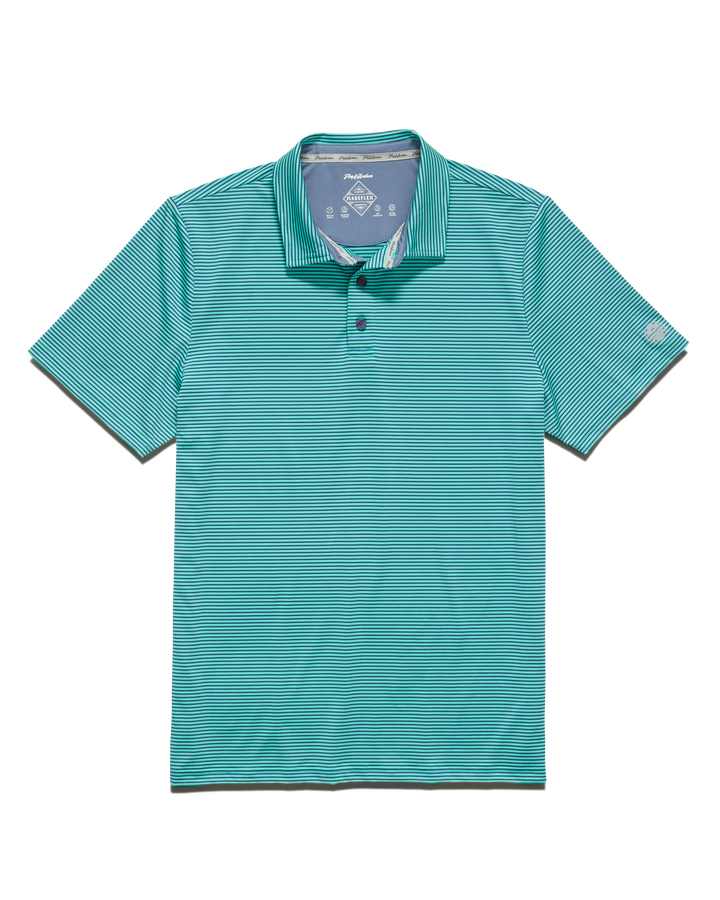 NAPLES STRIPED PERFORMANCE POLO