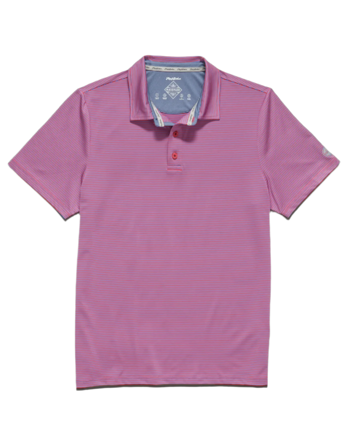 NAPLES STRIPED PERFORMANCE POLO