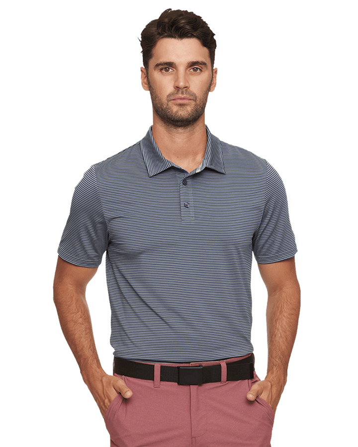NAPLES STRIPED PERFORMANCE POLO