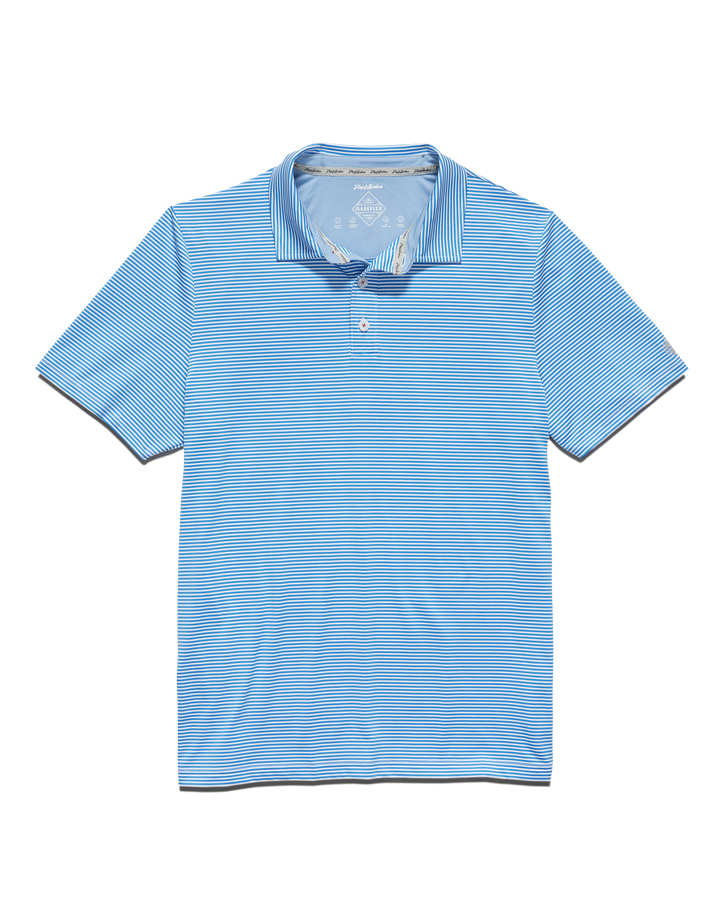 NAPLES STRIPED PERFORMANCE POLO
