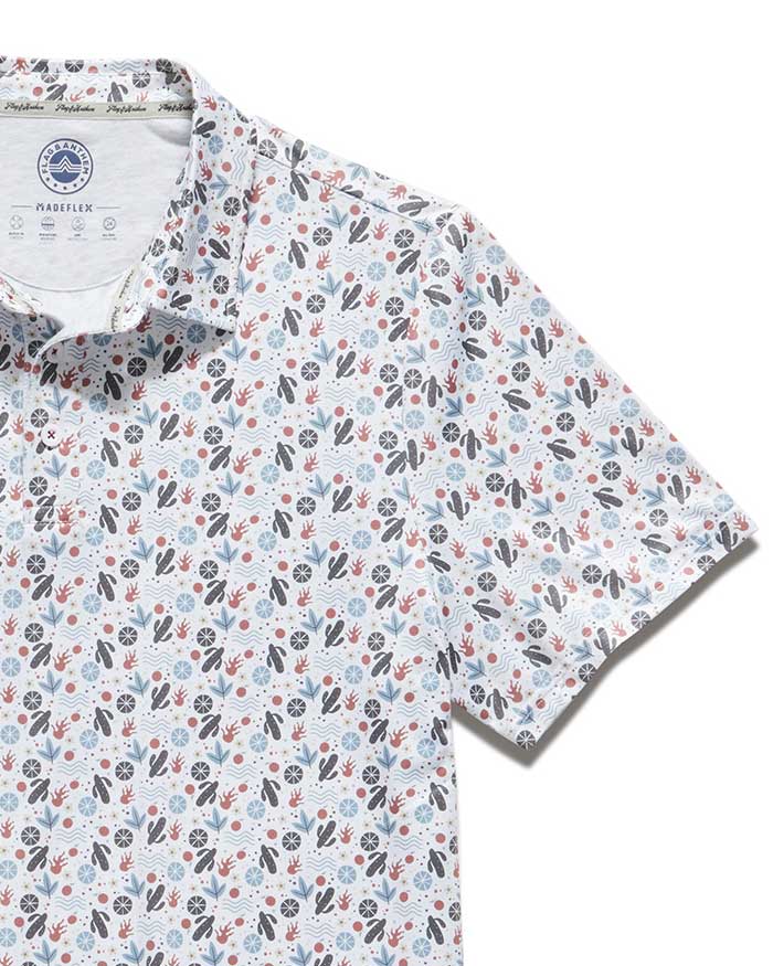 AFTON CACTUS PRINT PERFORMANCE POLO (FINAL SALE)