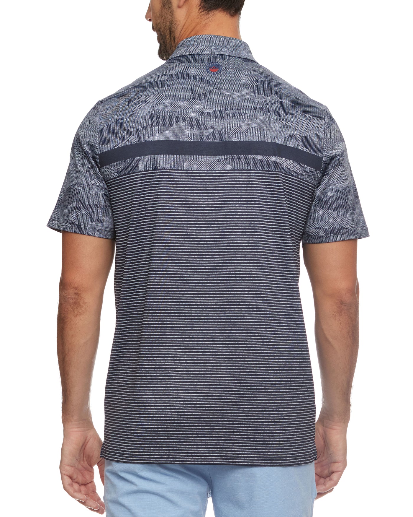 HUTCHINSON CAMO BLOCKED PERFORMANCE POLO