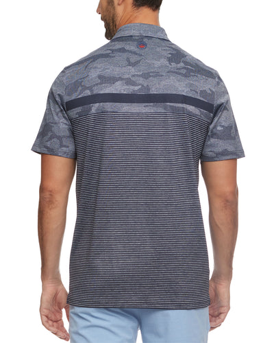 HUTCHINSON CAMO BLOCKED PERFORMANCE POLO