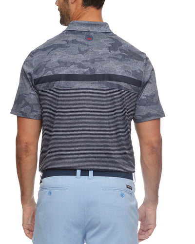 HUTCHINSON CAMO BLOCKED PERFORMANCE POLO