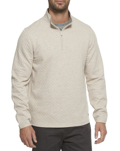 BRADNER SUPER-SOFT QUILTED 1/4-ZIP PULLOVER