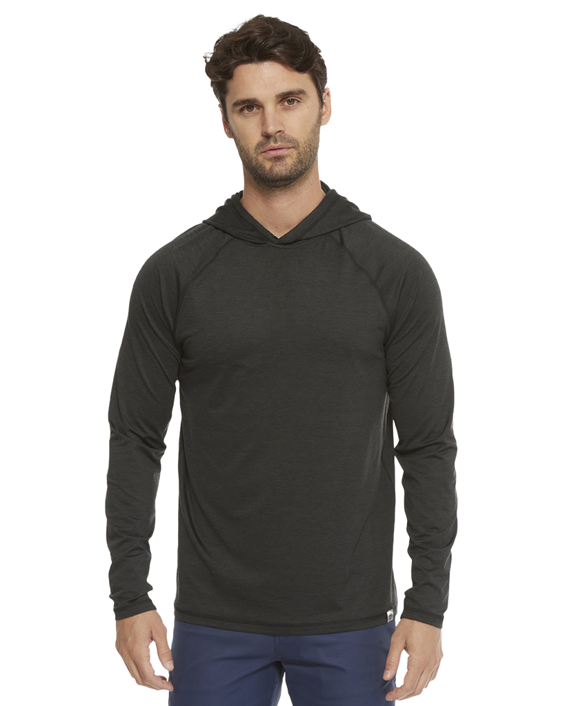 【HI FI FNK】Park Henley Hoodie Longsleeve Men's Lightweight Henley Hoodie (Heather Navy) – Born Primitive