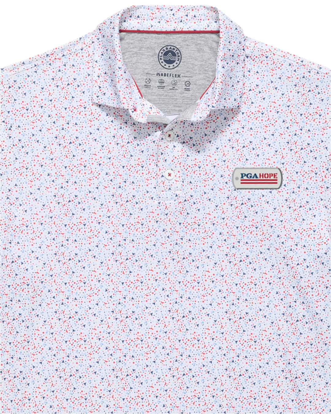 PGA HOPE MVP SCOFIELD AMERICANA MARTINI PRINT POLO