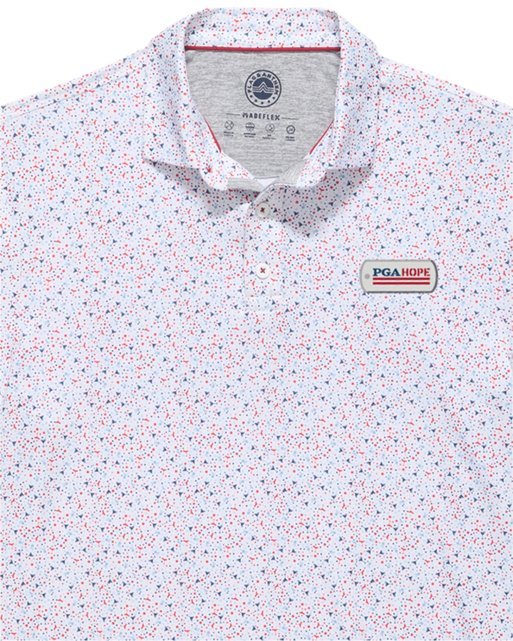 PGA HOPE MVP SCOFIELD AMERICANA MARTINI PRINT POLO