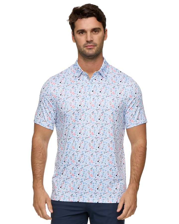 MVP CHESTER AMERICANA BBQ PRINT POLO