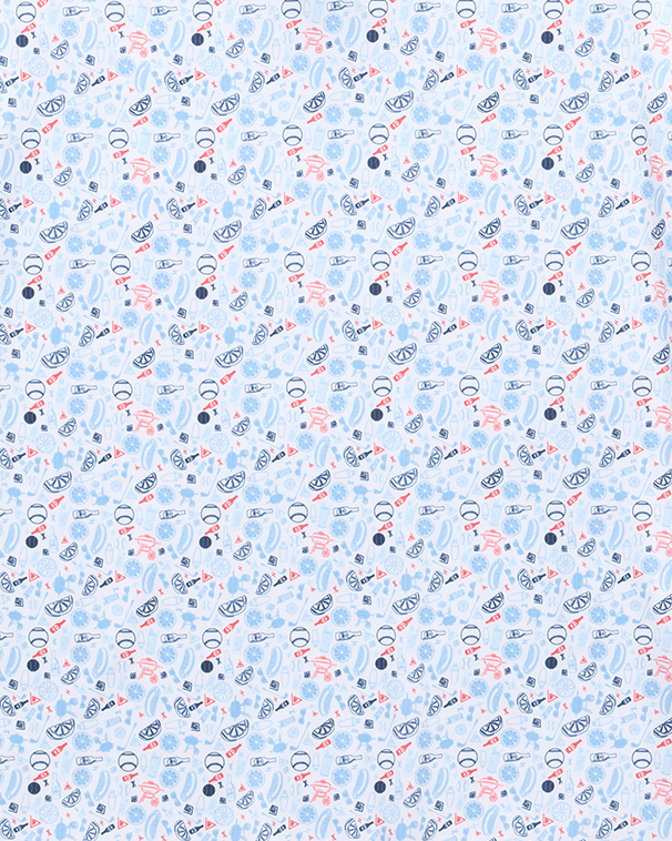 MVP CHESTER AMERICANA BBQ PRINT POLO