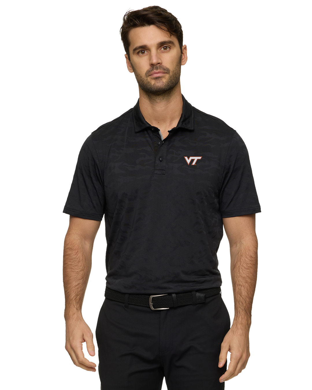 VIRGINIA TECH ARCADIA CAMO PERFORMANCE POLO