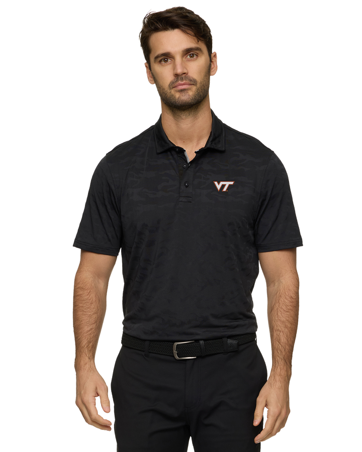 VIRGINIA TECH ARCADIA CAMO PERFORMANCE POLO