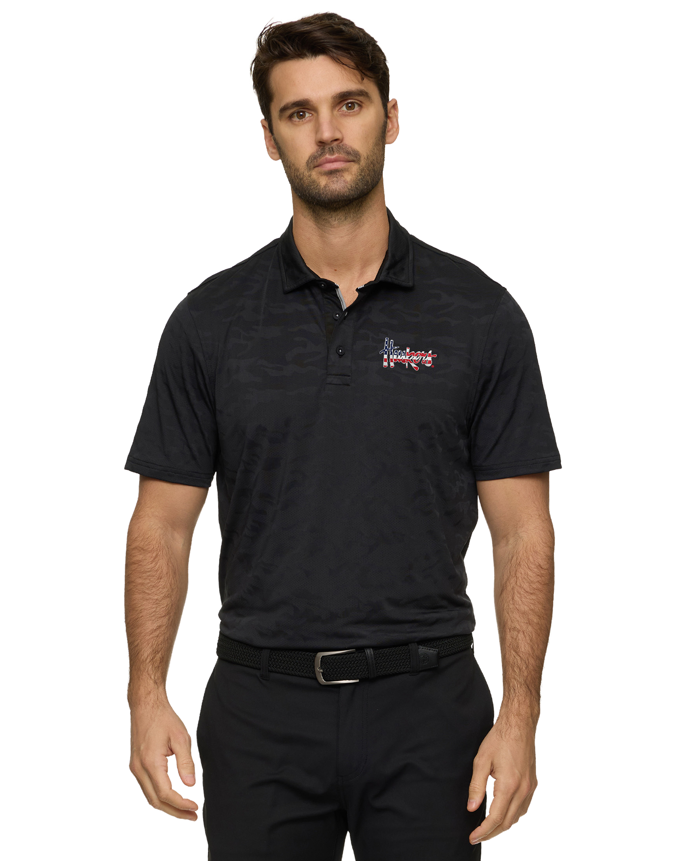 NEBRASKA ARCADIA CAMO PERFORMANCE POLO – Flag & Anthem