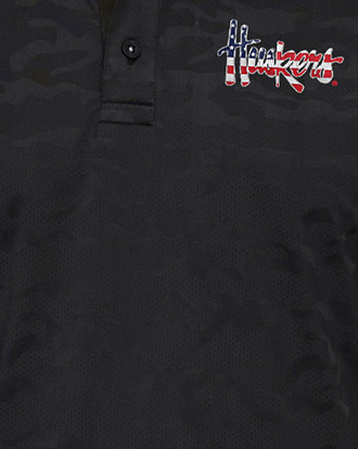 NEBRASKA ARCADIA CAMO PERFORMANCE POLO