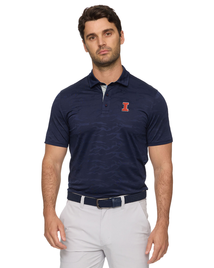 ILLINOIS ARCADIA CAMO PERFORMANCE POLO