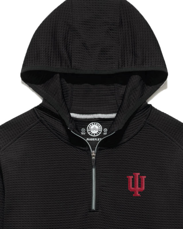 INDIANA LEGACY PERFORMANCE WAFFLE 1/4-ZIP HOODIE