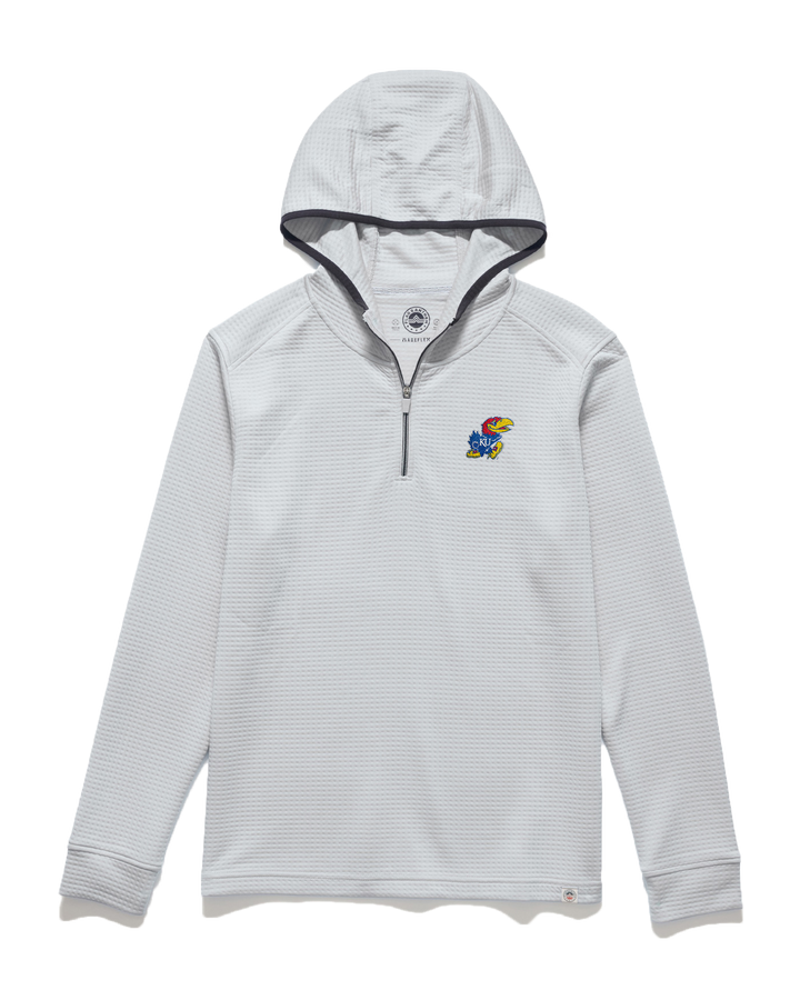 KANSAS MADEFLEX LEGACY PERFORMANCE WAFFLE 1/4-ZIP HOODIE