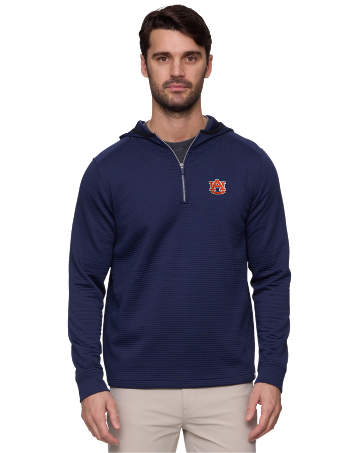 AUBURN MADEFLEX LEGACY PERFORMANCE WAFFLE 1/4-ZIP HOODIE
