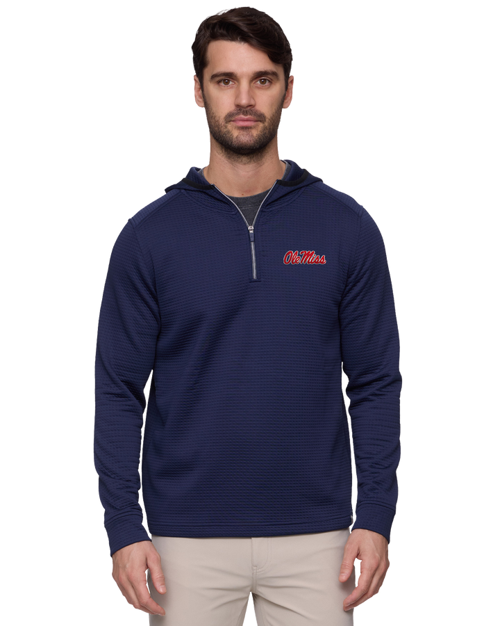 OLE MISS MADEFLEX LEGACY PERFORMANCE WAFFLE 1/4-ZIP HOODIE