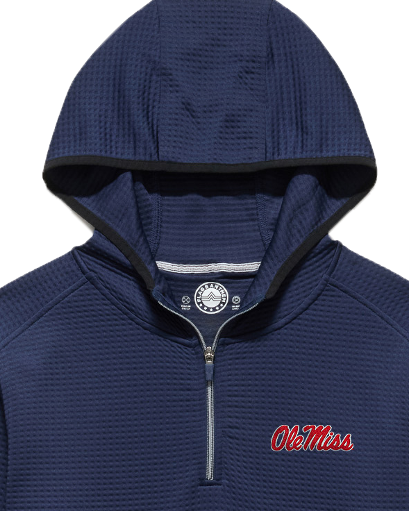 OLE MISS LEGACY PERFORMANCE WAFFLE 1/4-ZIP HOODIE