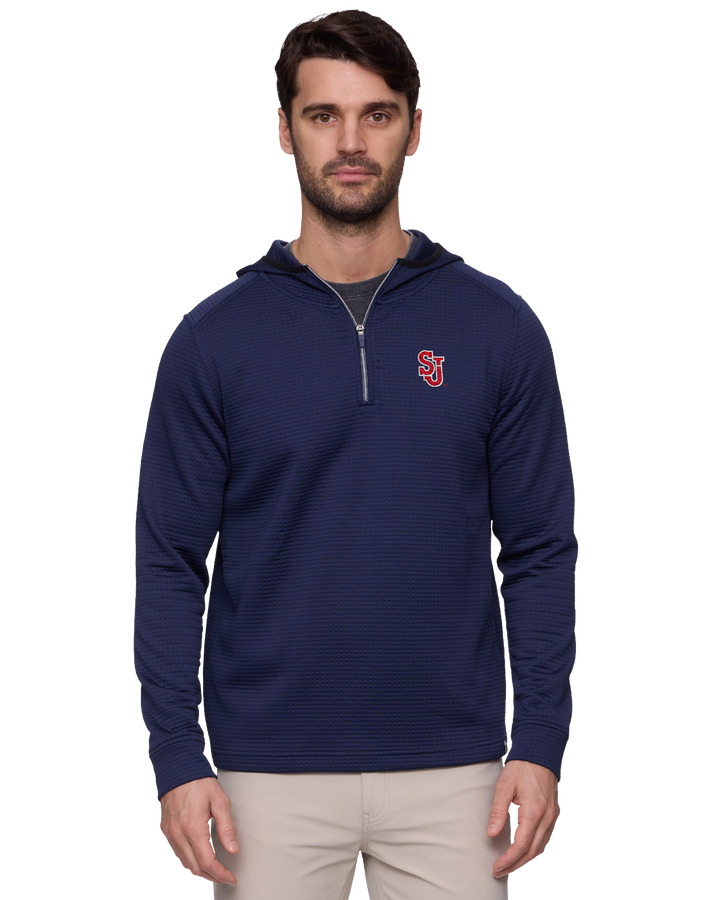 ST. JOHN'S LEGACY PERFORMANCE WAFFLE 1/4-ZIP HOODIE