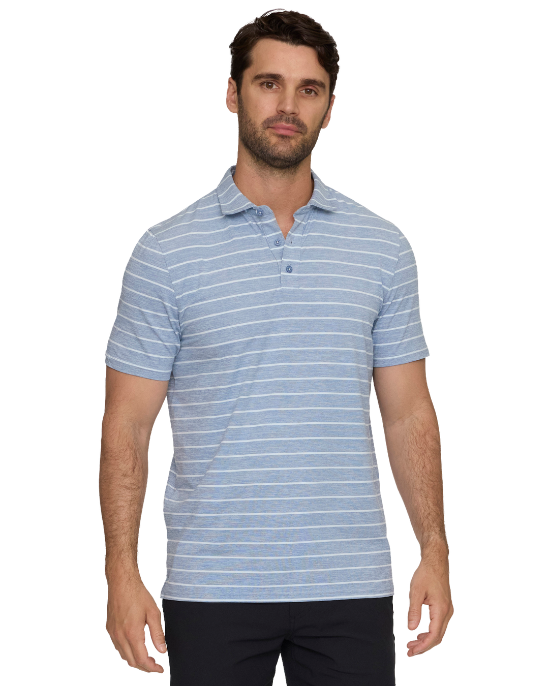 ELITE STRIPE PERFORMANCE POLO