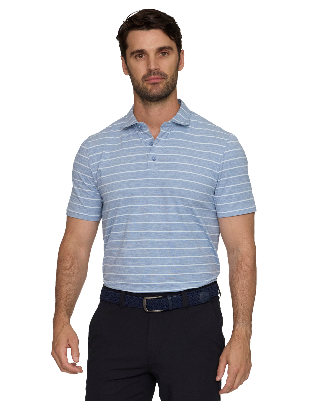 ELITE STRIPE PERFORMANCE POLO