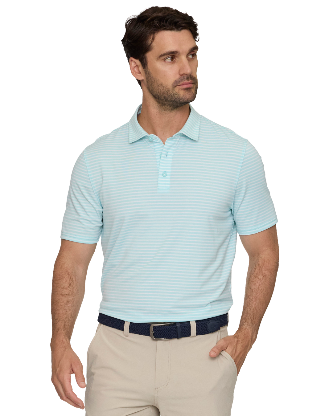 ELITE MINI STRIPE PERFORMANCE POLO