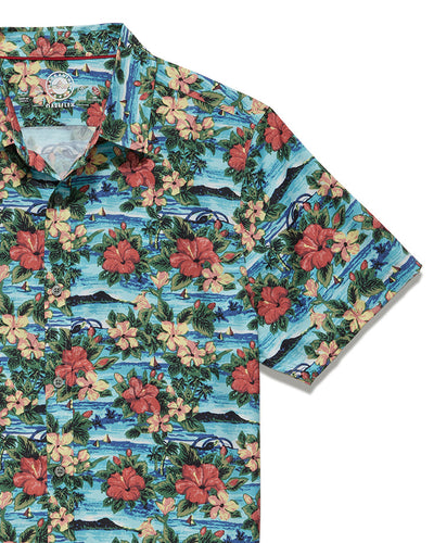 MADEFLEX HAWAIIAN PRINT UPF PERFORMANCE SHIRT