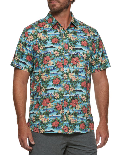 MADEFLEX HAWAIIAN PRINT UPF PERFORMANCE SHIRT